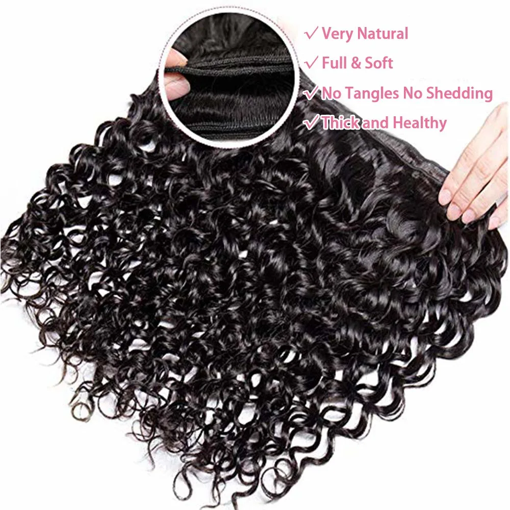 Kbeth Indian Human Hair Weave Water Wave Bundles for Black Woman 2021 Fashion 100% Virgin Best Brazilian 8 Inch Remy Human Hair Extensions in Stock