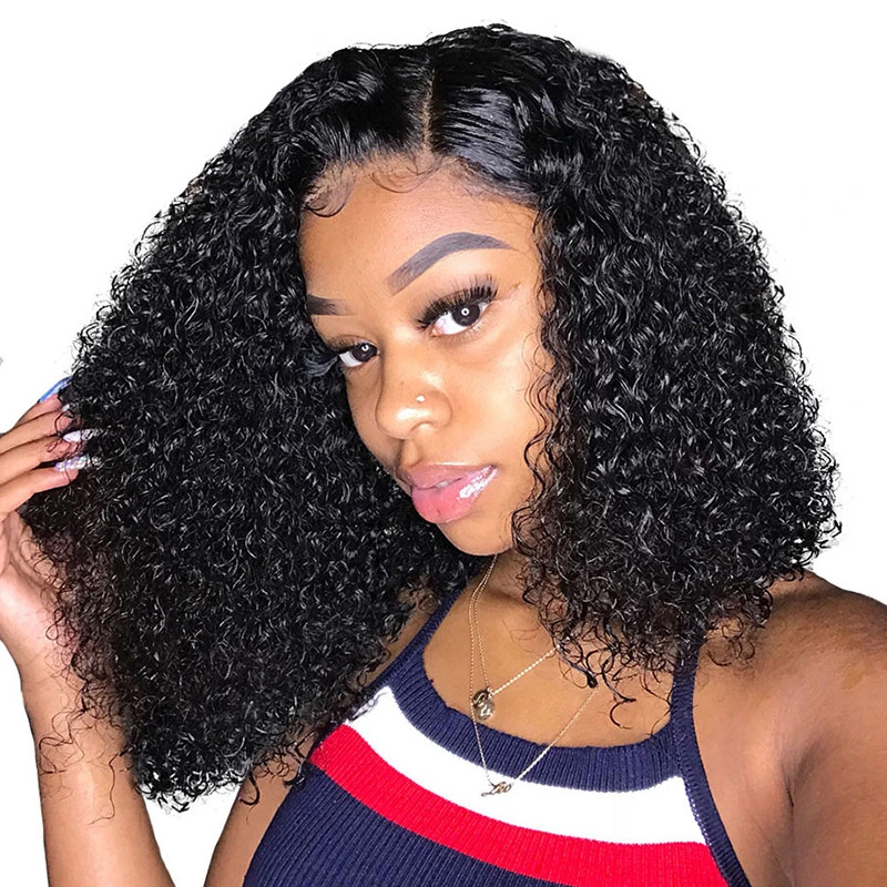 Kbeth Short Kinky Curly Bob Wig Straight Cheap 100% Virgin Remy Custom Brazilian 4*4 Lace Frontal Deep Loose Wave Wigs China Factory Wholesale