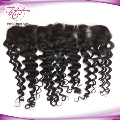 Frontali in pizzo per capelli umani con onda profonda 13*4 in pizzo